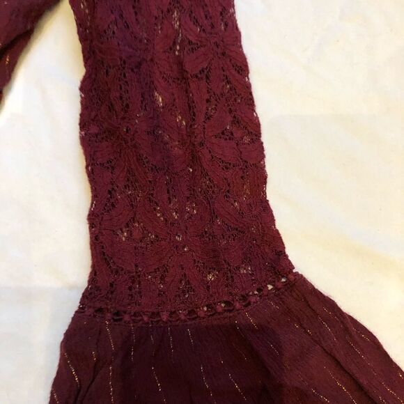 Altar"d State Maroon tunic blouse Medium - Picture 6 of 14